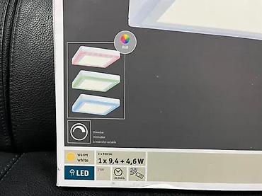 Rasveta: Paulmann Wall/Ceiling Sun RGB LED panel 245 × 245 mm, 2700K, 230V, alu — 8