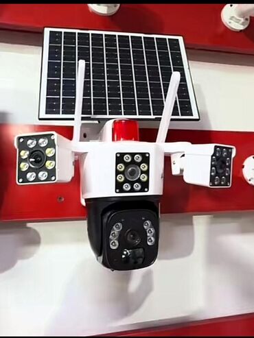 Videomüşahidə: Simsiz 4G sim kartl Solar ptz 3 kamera 360° 8mp/4K Çöl ṣəraiti ücün