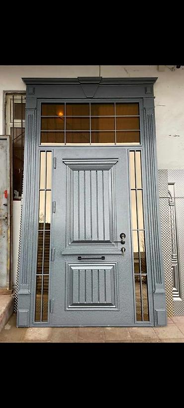 Giriş qapıları: Dekorativ və təhlükəsiz giriş qapıları - Material: qalın metal — 6