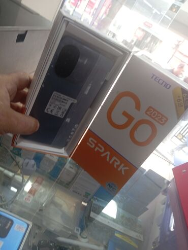 telfon zengleri: Tecno Spark Go 2023, 64 GB, rəng - Yaşıl, Zəmanət, Düyməli, Barmaq izi