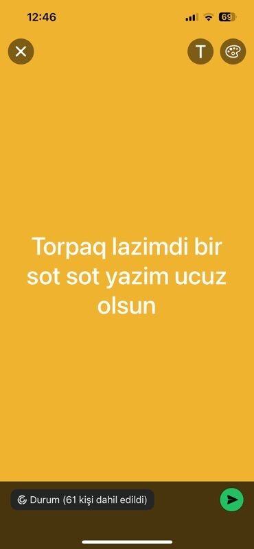 berde kiraye: Torpaq sahəsi axtarılır. Bir sot əraziyə ehtiyac var və qiyməti uyğun