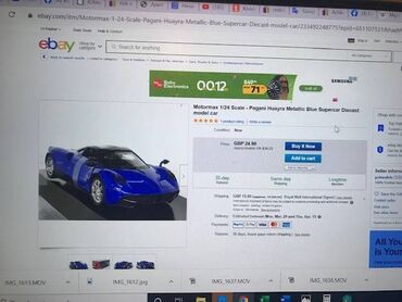 Avtomobil modelləri: Коллекционная модель Pagani Huayra blue 2012 MOTORMAX Art : 79312 — 20