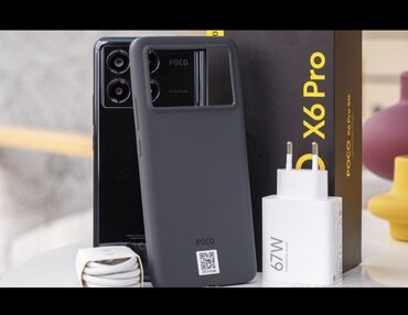 купить телефон поко: Poco X6 Pro 5G, Колдонулган, 256 ГБ, түсү - Кара, 2 SIM