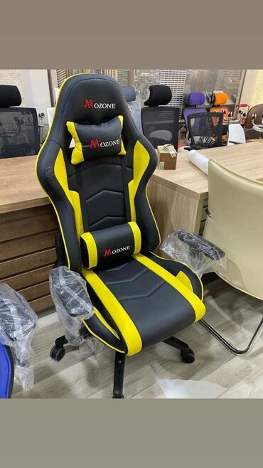 Ofis və oyun kresloları: Yeni, Təkərli, Qolları tənzimlənir, Dəri — 5