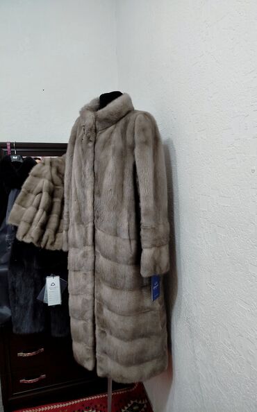 Шубы: Шуба, Норка, Длинная модель, Италия, 2XL — 4