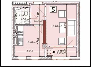 франсузкий квартал: Построен, Элитка, 1 комната, 37 м² — 8
