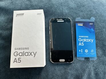 телефон 3000: Samsung Galaxy A5 2017, Б/у, 32 ГБ, цвет - Золотой, 2 SIM