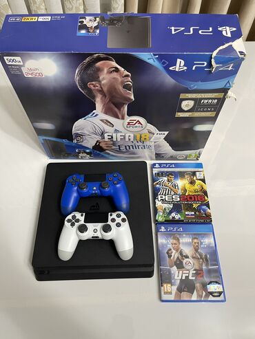 PS4 (Sony PlayStation 4): Ps4 slim 500gb в идеальном состоянии, полностью рабочая без каких либо