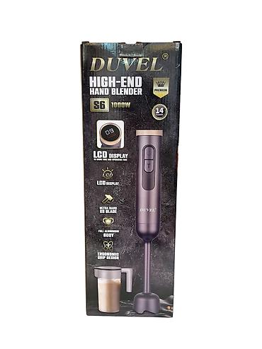 Блендеры: №: 1588 Məhsulun adı: Blender Duvel S6 Black Brend: Duvel Kateqoriya — 5
