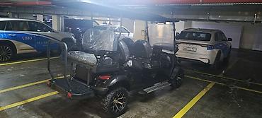 Microcar: Elektrikli 6 nəfərlik golf karı / resort daşıyıcı reng - Ağ, Qara — 2
