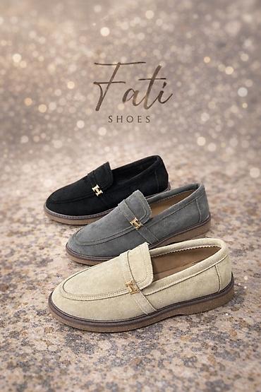 nabuk: Fati Shoes – klassik kişi loaferləri - Üslub: Minimalist dizayn, üst — 1