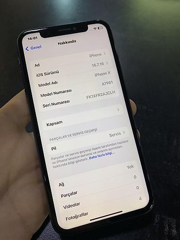 iphone 11 yaddas: IPhone X, 64 GB, Qara, Face ID — 3
