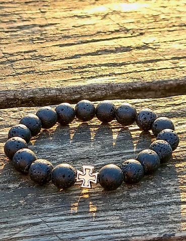 Narukvice: Kalist kamene brojanice od vulkanske lave, ručno rađene s blagoslovom — 1