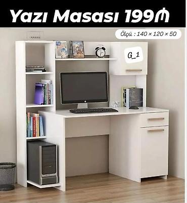 dirnaq stolu: Yazı masası – G_1 modeli Ölçü: 140 × 120 × 50 sm Qiymət: 199 ₼ — 1