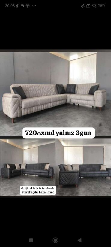 delloro mebel 990 azn: Künc divan, Yeni, Açılan, Bazalı