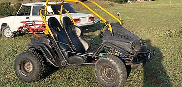Kvadrosikllar: İki nəfərlik off-road buggi - Güclü boru karkaslı şassi, sarı rəngli — 2