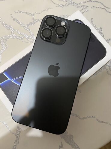 Apple iPhone: IPhone 16 Pro Max, Новый, 256 ГБ, Black Titanium, Зарядное устройство, Чехол, Кабель, 100 %