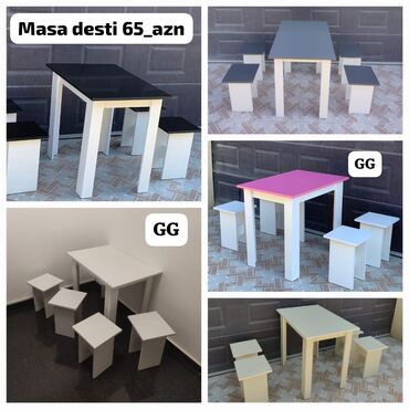 Divanlar: Yeni və sifarişlə Masa 4 taburetka cemi 65_azn. Masanin olcusu 90×60