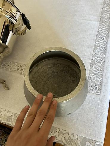 keramik tava: Qazan, rəng - Gümüşü, Alüminium — 2