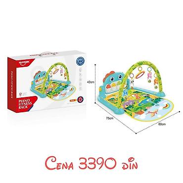 Podloge za igru: Muzička prostirka za bebе sa klavirom i visećim igračkama (0+) - — 8
