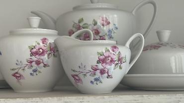 caskalar: Çay dəsti, rəng - Ağ, Farfor, Weimar, Almaniya — 4