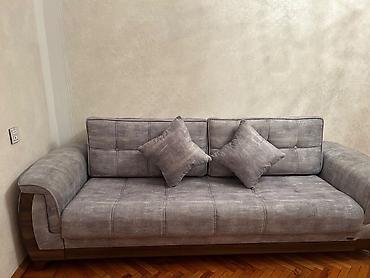 qoşa divan: Qonaq otağı üçün zərif və müasir dizayna malik 3 nəfərlik divan. Açıq — 4