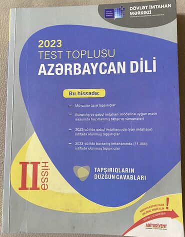 fizika test toplusu 1 ci hisse pdf yukle: Azərbaycan dili 2 ci hissə test toplusu