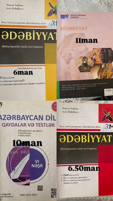 Testlər: Razılaşma yolu ilə təcili satılır.Hər bir kitab səliqəli istifadə