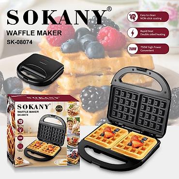mak: Вафельница SOKANY SK-08074 - Мощность: 750 Вт — быстрое двустороннее — 1