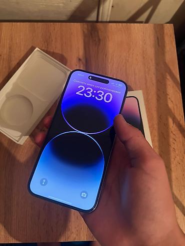 Мобильные телефоны: IPhone 14 Pro Max, Б/у, 256 ГБ, Deep Purple, Защитное стекло, Чехол, Коробка, 81 % — 3