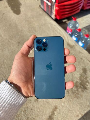 Apple iPhone: IPhone 12 Pro, 128 GB, Blue Titanium, Zəmanət, Simsiz şarj, Face ID