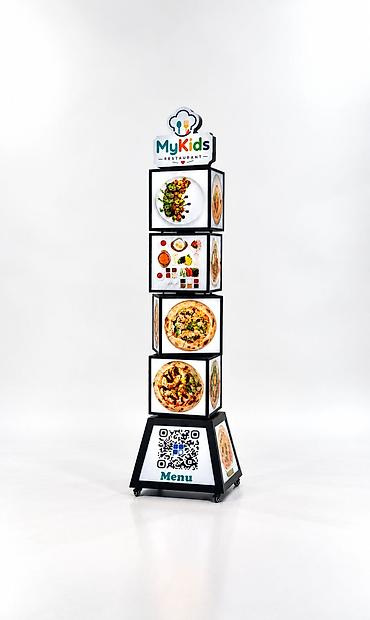 Reklam lövhələri: Shinebox 360 – Restoran və Kafələr üçün Fırlanan İşıqlı Reklam Stendi — 2
