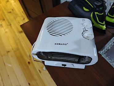 stolustu ventilator: SOKANY elektrikli fan qızdırıcı - Kompakt stolüstü dizayn, ağ korpus — 1
