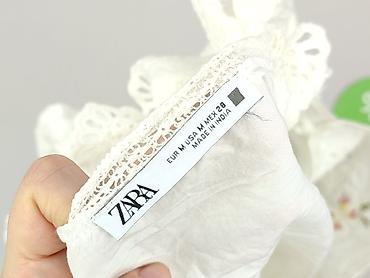 bluzki biale haftowane: Zara, Top damski, rozmiar M — 4
