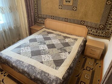 спальний бу: Спальный гарнитур, Б/у, Двуспальная кровать, Шкаф, Комод, Другая страна, МДФ, Самовывоз, цвет - Бежевый