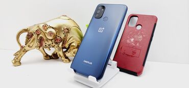 недорогие сотовые телефоны: OnePlus Nord N100, Б/у, 64 ГБ, цвет - Синий, 2 SIM