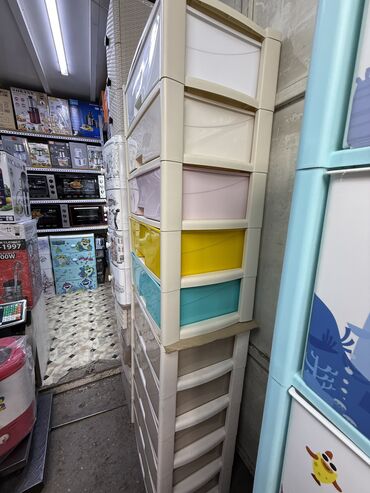 Комоды для одежды: Комод для одежды, Новый, Без зеркала, Пластик, цвет - Бежевый, Платная доставка — 15