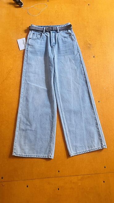 cinsler: Mavi açıq tonlarda düz kəsimli cins şalvar - Parça: klassik denim — 3