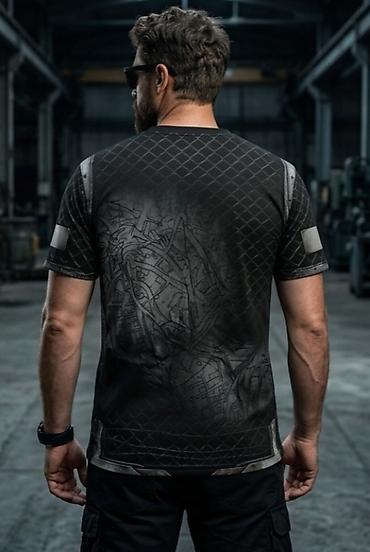 Футболки: Мужская футболка, FOX, 3XL, цвет - Черный — 5