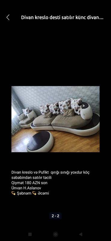 metbex ucun kunc divan: Divan