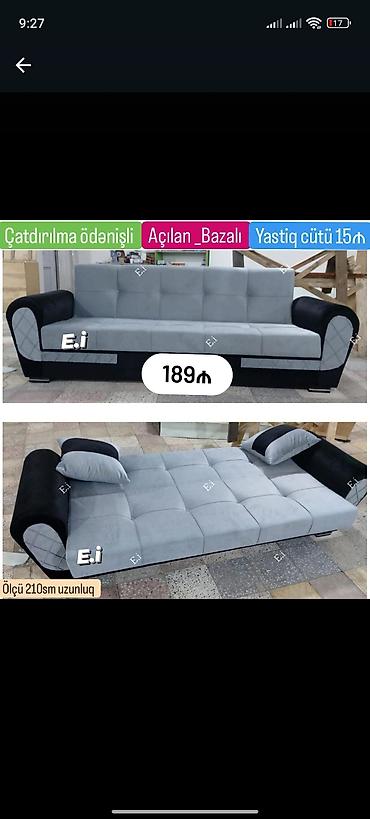 ucuz divanar: Divan-kravat, Yeni, Açılan, Bazalı, Parça, Ödənişli çatdırılma — 1