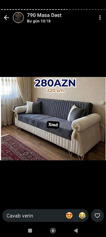 220 sm uzunluqda divan. Model boz və krem rənglərin zərif lalafo.az -da 220 sm uzunluqda divan. Model boz və krem rənglərin zərif