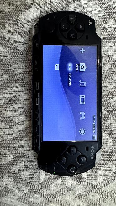 psp: Sony PSP (PlayStation Portable), черная. прошитая psp в отличном — 1