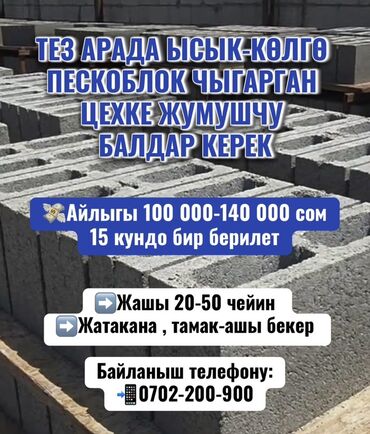 ломбард кредит: Талап кылынат Өндүрүшкө кара жумушчу, Төлөм Бир айда эки жолу