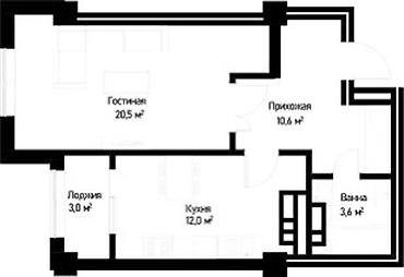 жк севен: Построен, 1 комната, 49 м² — 2