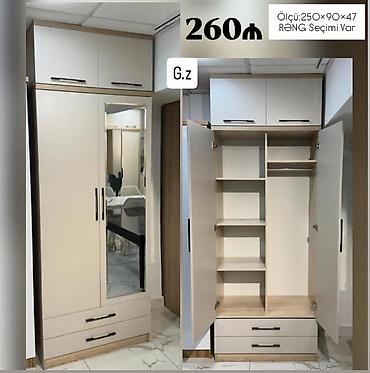 dolablar paltar: Yeni, 2 qapılı, Güzgülü, Rəngli, Açılan, Düz dolab — 1