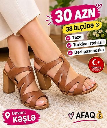 Basanoşka və səndəllər: Ölçü: 38, Yeni — 1
