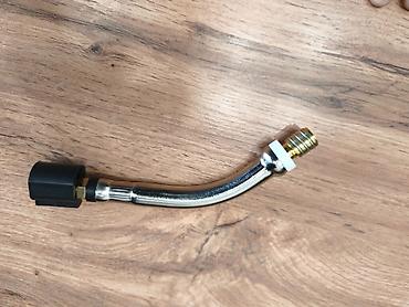 aqadel nasos: Metal hortum uzadıcı/adapter – 90° əyimli - Tətbiq: kompressor, şin — 1