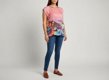 piękne bluzki dla puszystych: Women's blouse, size XL