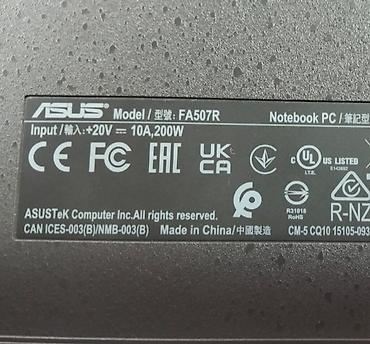 asus rog strix g16: Asus tuf gaming notebookun klavyaturası. Asus model FA507R — 2
